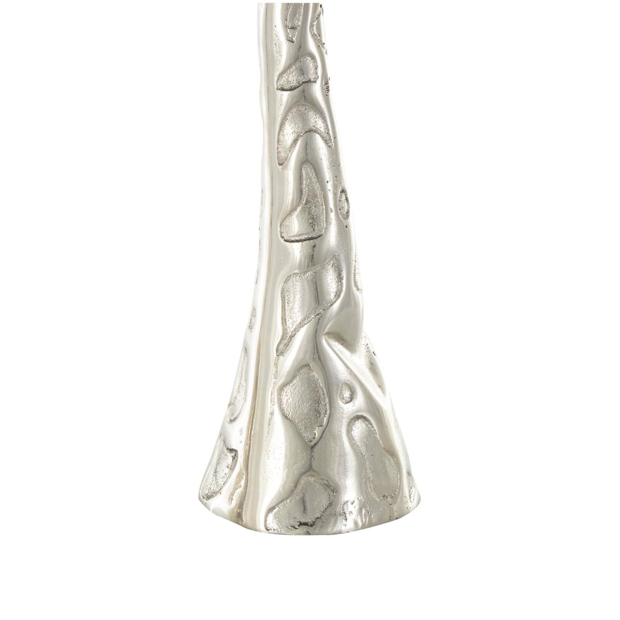 Silver Textured Metal Giraffe Sculpture Set